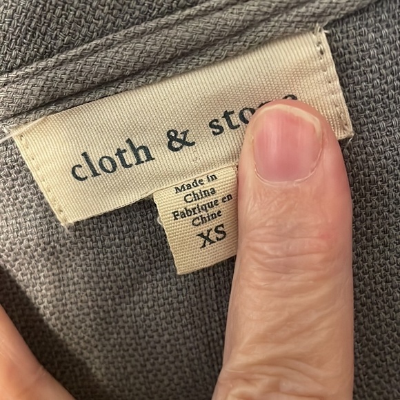 Anthropologie Hi-Lo Grey Dress Cloth & Stone Size XS - Picture 8 of 11